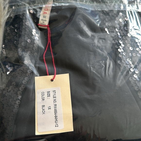 Raga Sequin Open Front Jacket Black - Picture 8 of 8